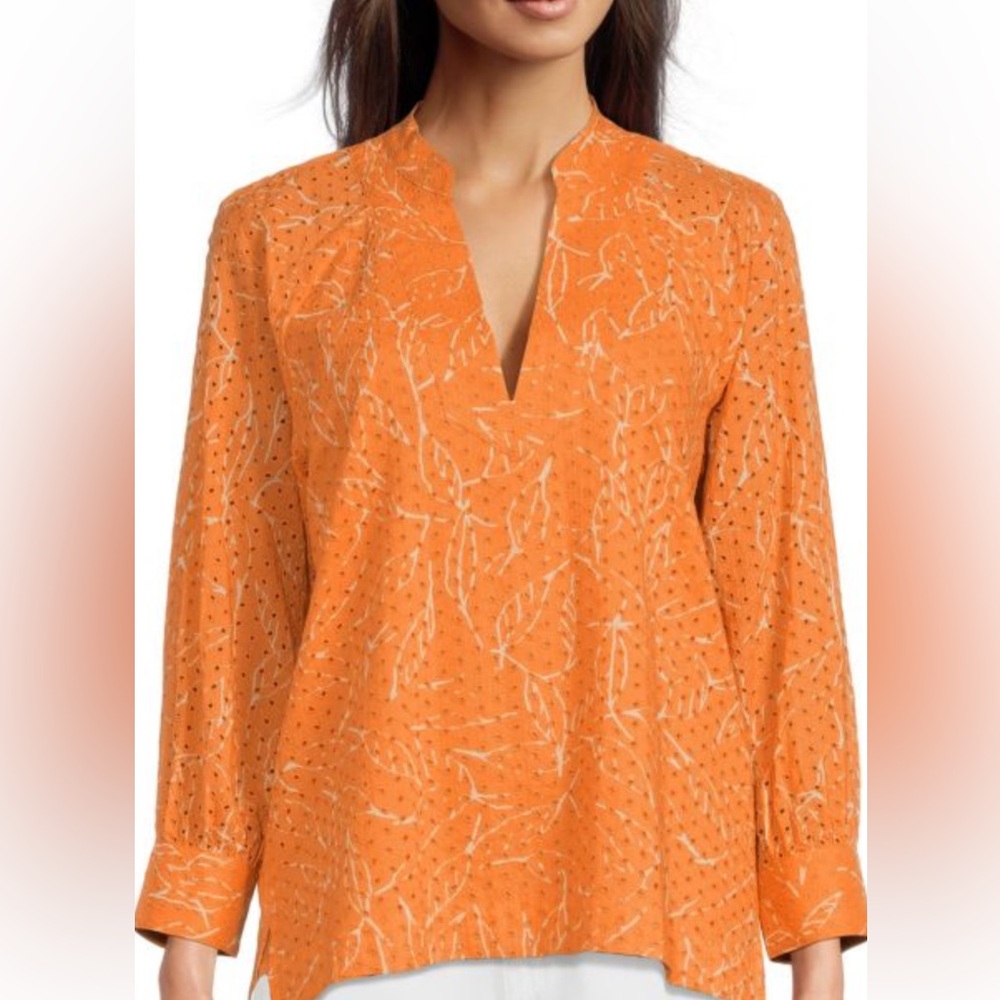 Joie Perci Leaf Print Eyelet Top *NEW WITH TAGS*